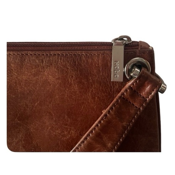 HOBO | The Original Brown Leather Clutch Wristlet Wallet Vintage - Picture 7 of 7
